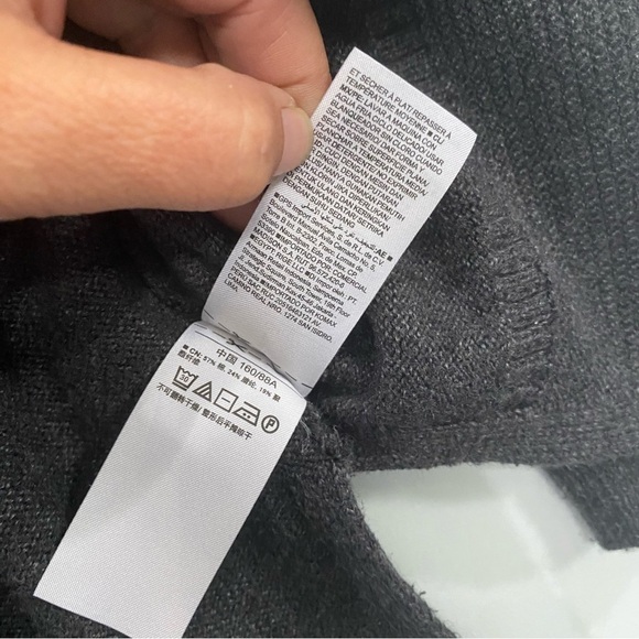 Old Navy Women's Small Long Dark Gray Sweater Cotton Blend Round Neck Oversized - Picture 6 of 15